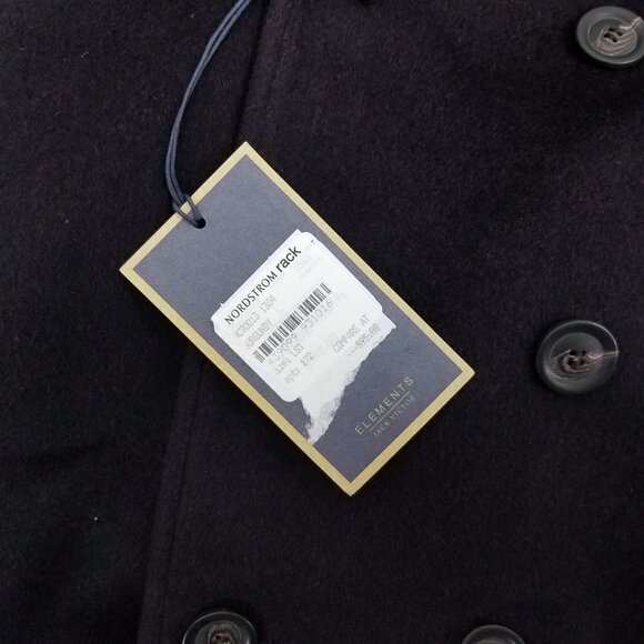 NEW Jack Victor Elements Men's L Kai Double Breasted Coat in Dark Burgundy Wool - Picture 9 of 15